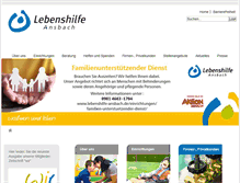 Tablet Screenshot of lebenshilfe-ansbach.de